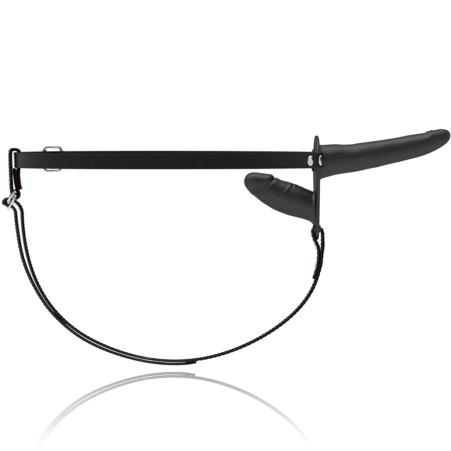 HARNAIS SOUMIS FÉTICHE - DOUBLE PÉNÉTRATION NOIRE FETISH SUBMISSIVE HARNESS