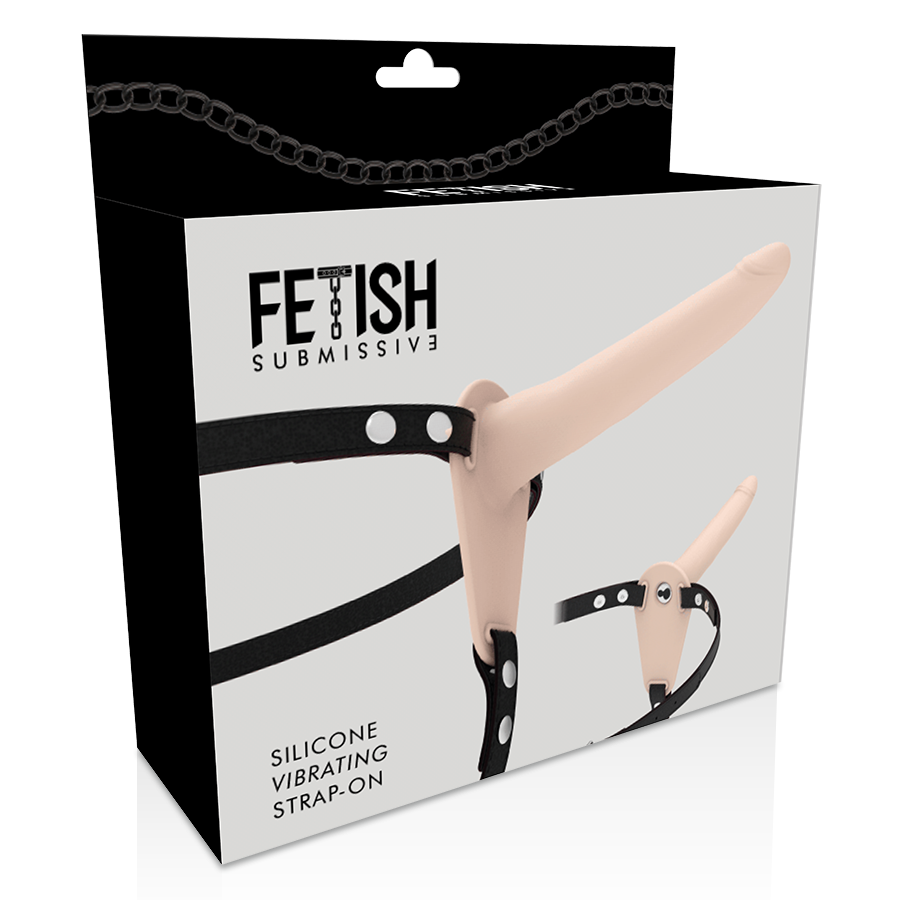 HARNAIS SOUMIS FETISH - VIBRATEUR SILICONE CHAIR 15 CM FETISH SUBMISSIVE HARNESS