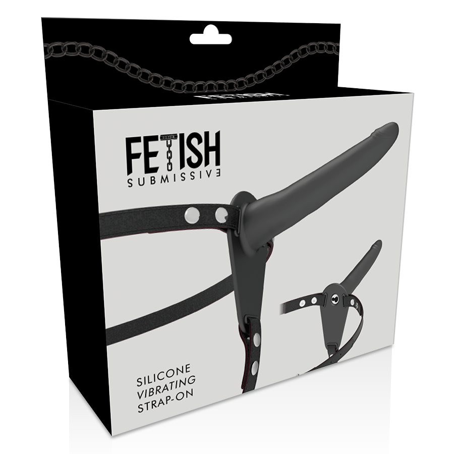 HARNAIS SOUMIS FETISH - VIBRATEUR EN SILICONE NOIR 15 CM - Sensualia