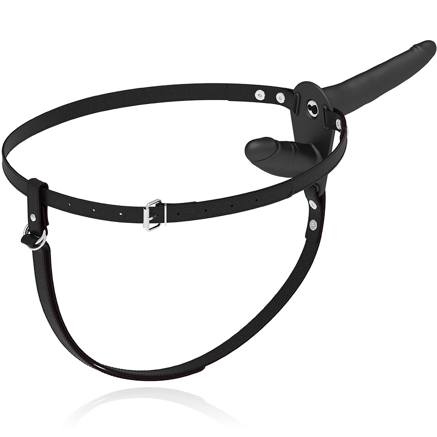 FETISH SUBMISSIVE HARNESS - VIBRATEUR NOIR DOUBLE PÉNÉTRATION - Sensualia
