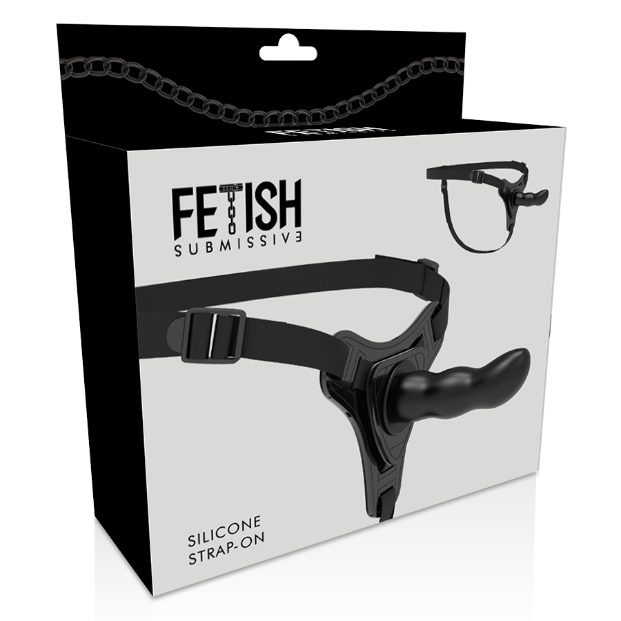 HARNAIS SOUMIS FETISH - POINT G EN SILICONE NOIR 16 CM FETISH SUBMISSIVE HARNESS