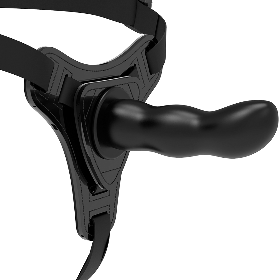 HARNAIS SOUMIS FETISH - POINT G EN SILICONE NOIR 16 CM FETISH SUBMISSIVE HARNESS