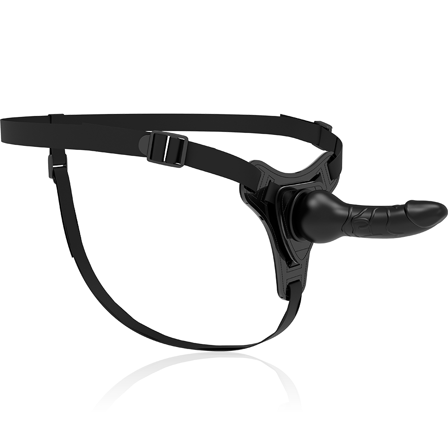 HARNAIS SOUMIS FETISH - SILICONE NOIR RÉALISTE 16 CM FETISH SUBMISSIVE HARNESS