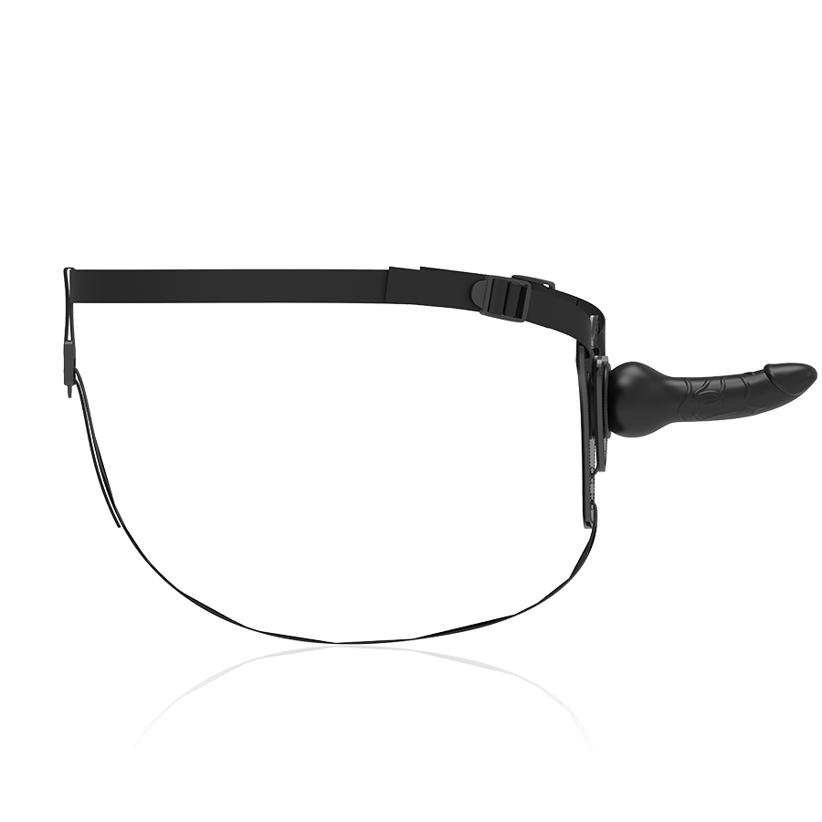 HARNAIS SOUMIS FETISH - SILICONE NOIR RÉALISTE 16 CM FETISH SUBMISSIVE HARNESS