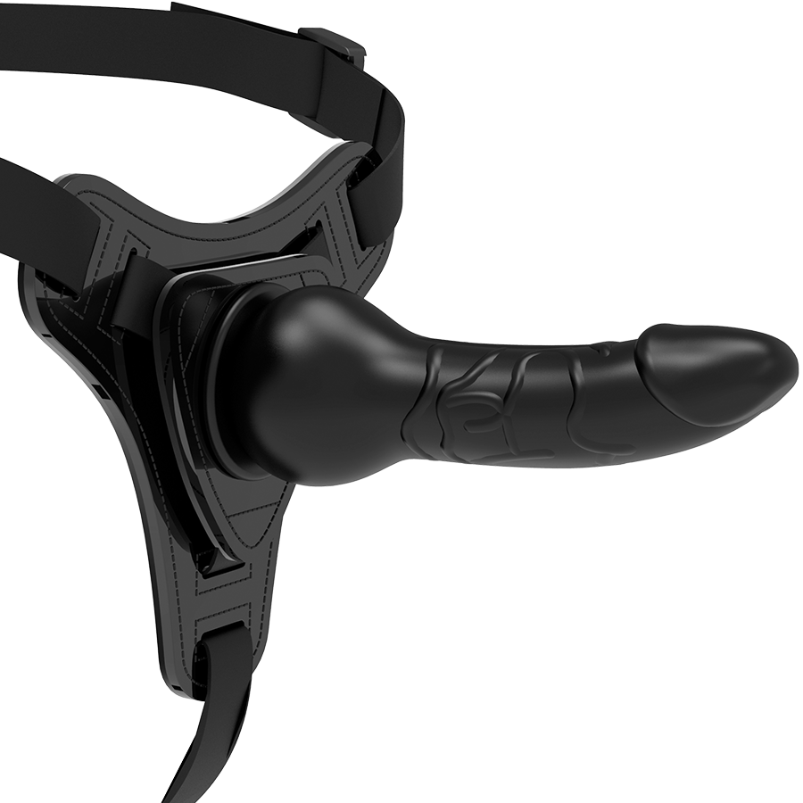 HARNAIS SOUMIS FETISH - SILICONE NOIR RÉALISTE 16 CM - Sensualia