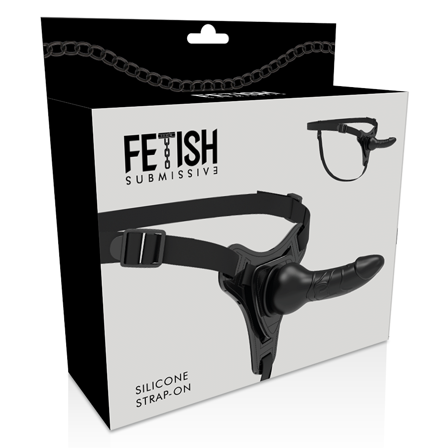 HARNAIS SOUMIS FETISH - SILICONE NOIR RÉALISTE 16 CM FETISH SUBMISSIVE HARNESS