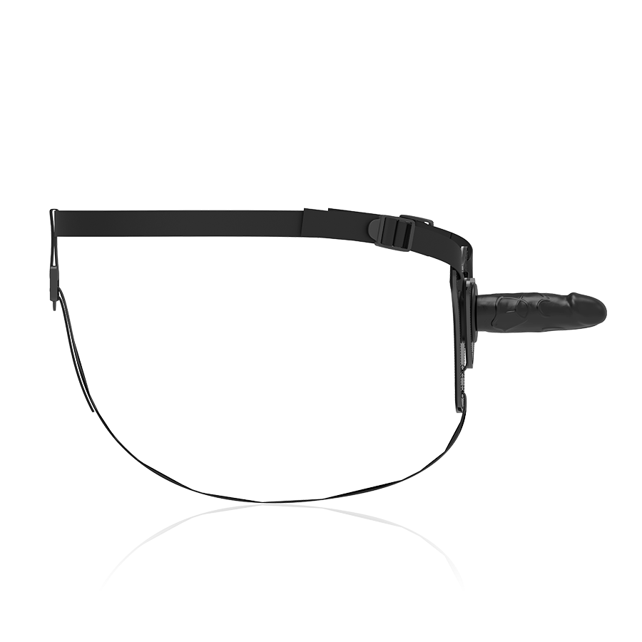 HARNAIS SOUMIS FETISH - SILICONE NOIR RÉALISTE 15 CM - Sensualia