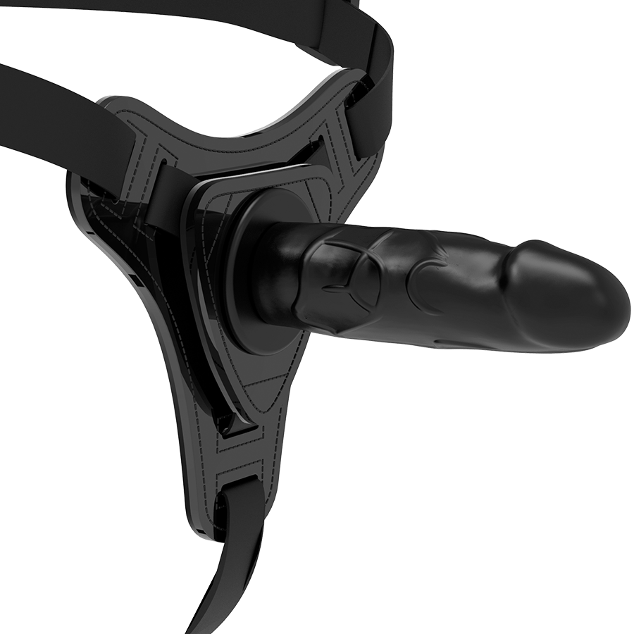 HARNAIS SOUMIS FETISH - SILICONE NOIR RÉALISTE 15 CM - Sensualia