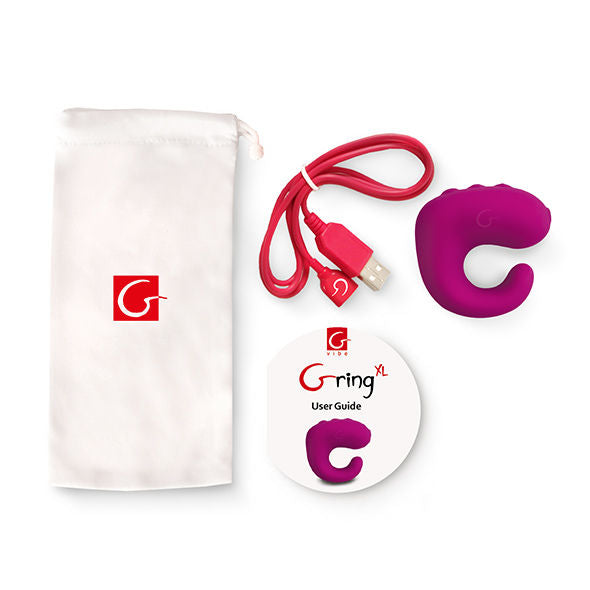 G-VIBE - FUN TOYS GRING VIBRATEUR ANNEAU XL FRAMBOISE DOUCE - Sensualia