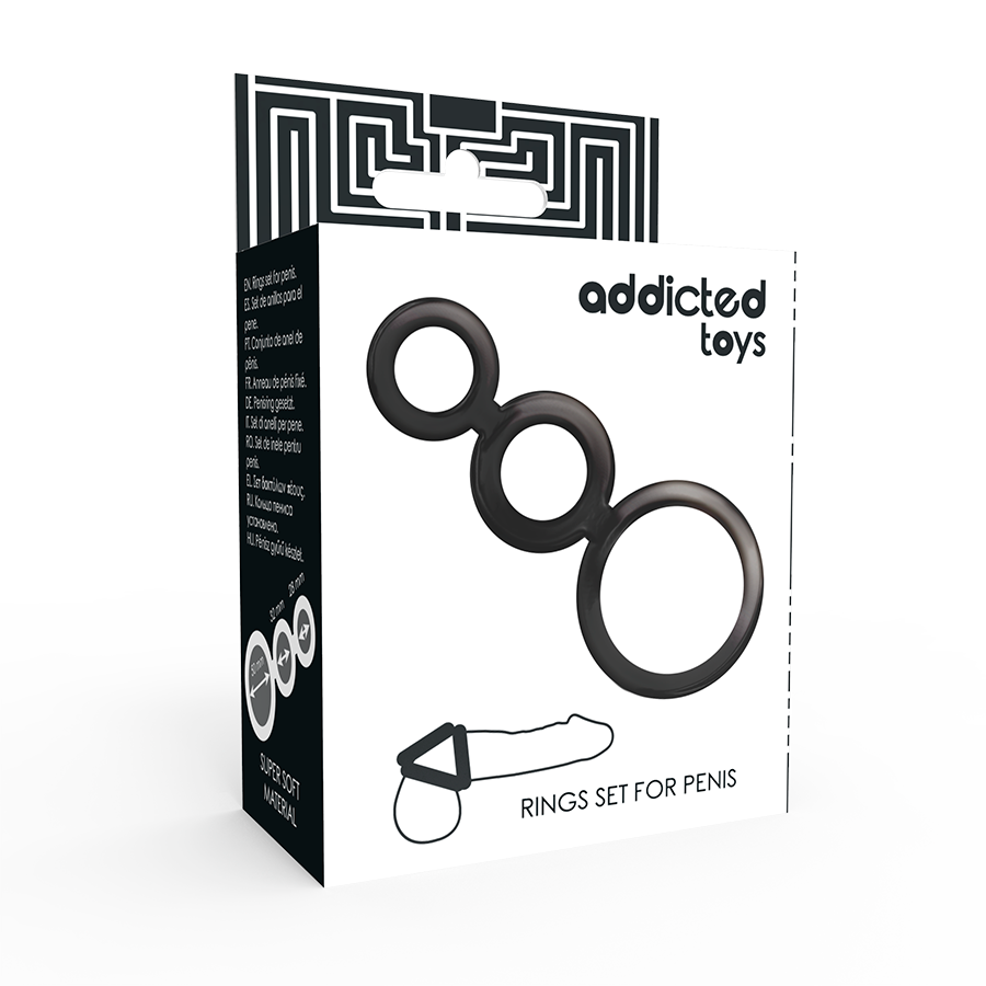 ADDICTED TOYS - ENSEMBLE DANNEAU POUR PÉNIS - FUMÉ - Sensualia
