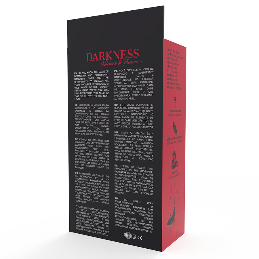 DARKNESS - PLUG ANAL EN SILICONE AVEC QUEUE BLANCHE - Sensualia