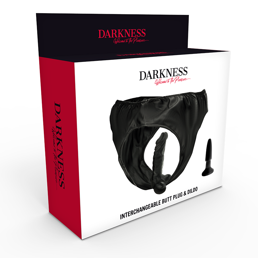 DARKNESS - CULOTTE AVEC PLUG ET GODE INTERCHANGEABLE - Sensualia