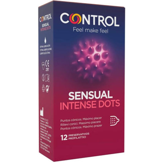 CONTROL - PRÉSERVATIFS SPIKE À POINTES CONIQUES 12 UNITÉS CONTROL CONDOMS