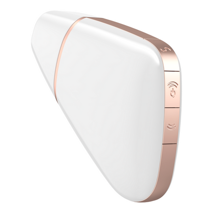 SATISFYER LOVE TRIANGLE ESTIMULADOR Y VIBRADOR - BLANCO - Sensualia