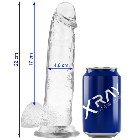 X RAY - BITE TRANSPARENTE AVEC BOULES 22 CM -O- 4.6 CM X RAY