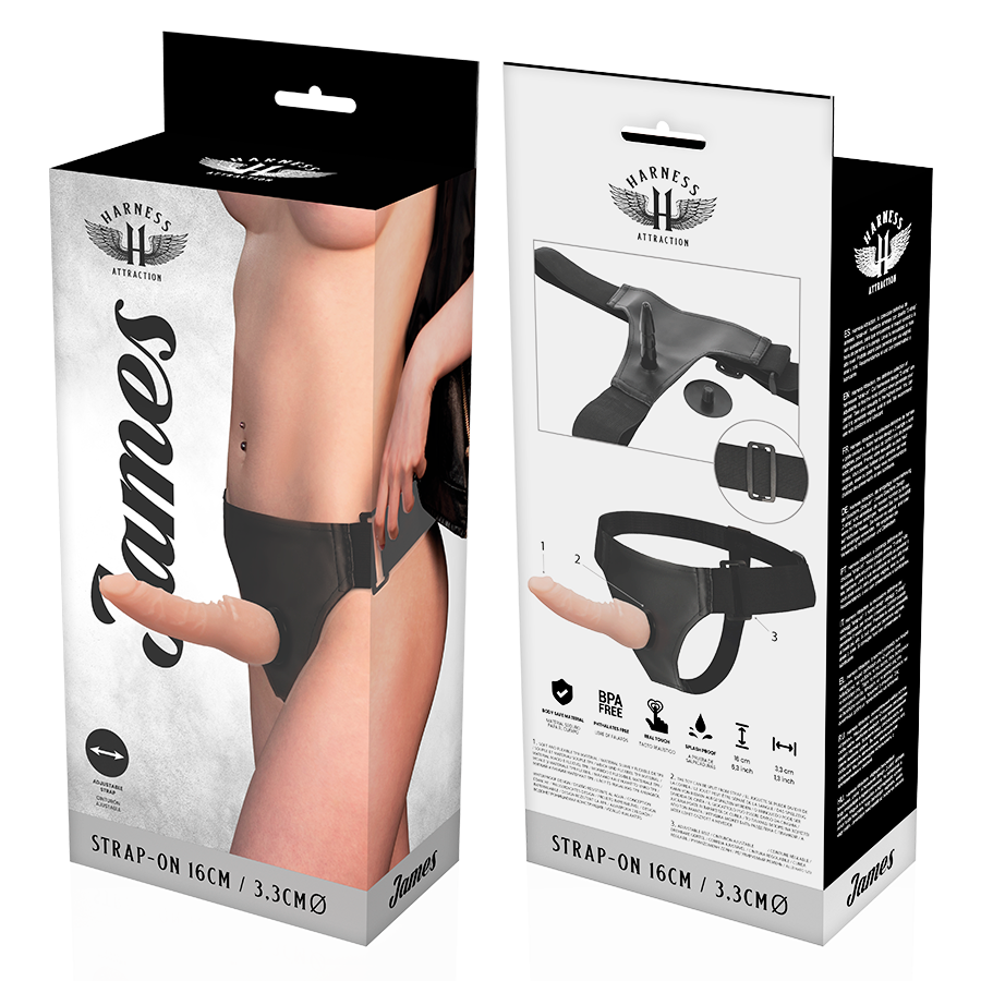 HARNESS ATTRACTION - RNES JAMES 16 CM -O- 3.3 CM - Sensualia