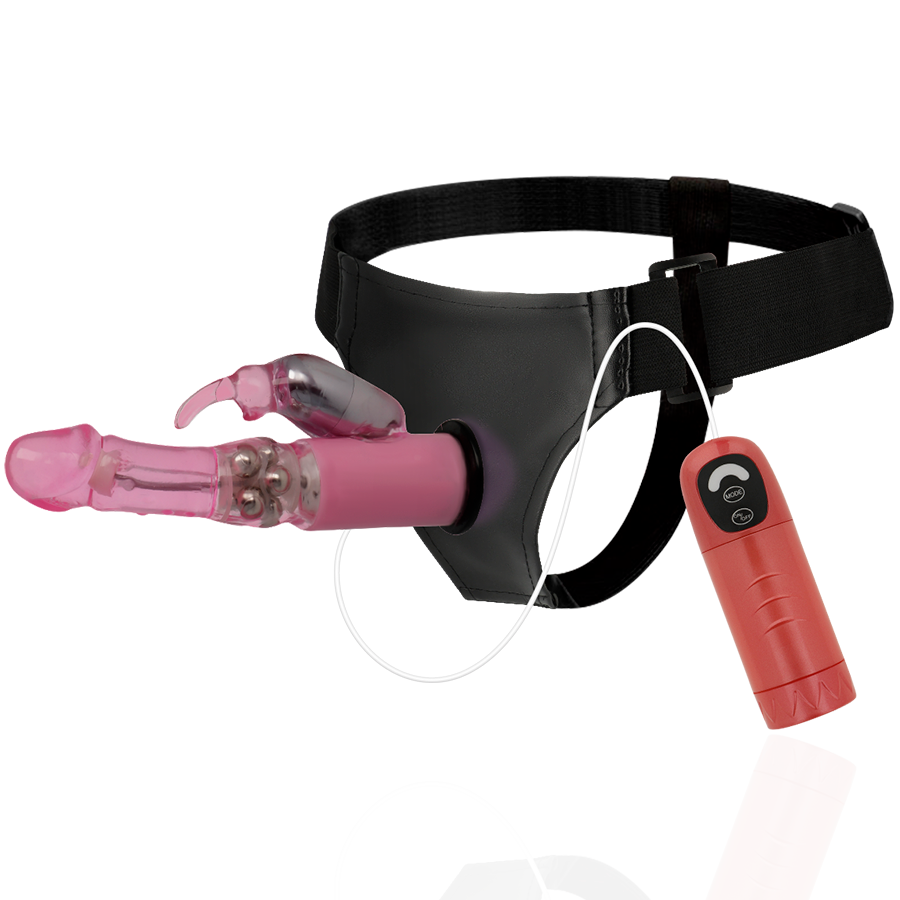 HARNESS ATTRACTION - RNES DANIEL AVEC VIBRATION ET ROTATION 18 CM -O- 3.5 CM - Sensualia