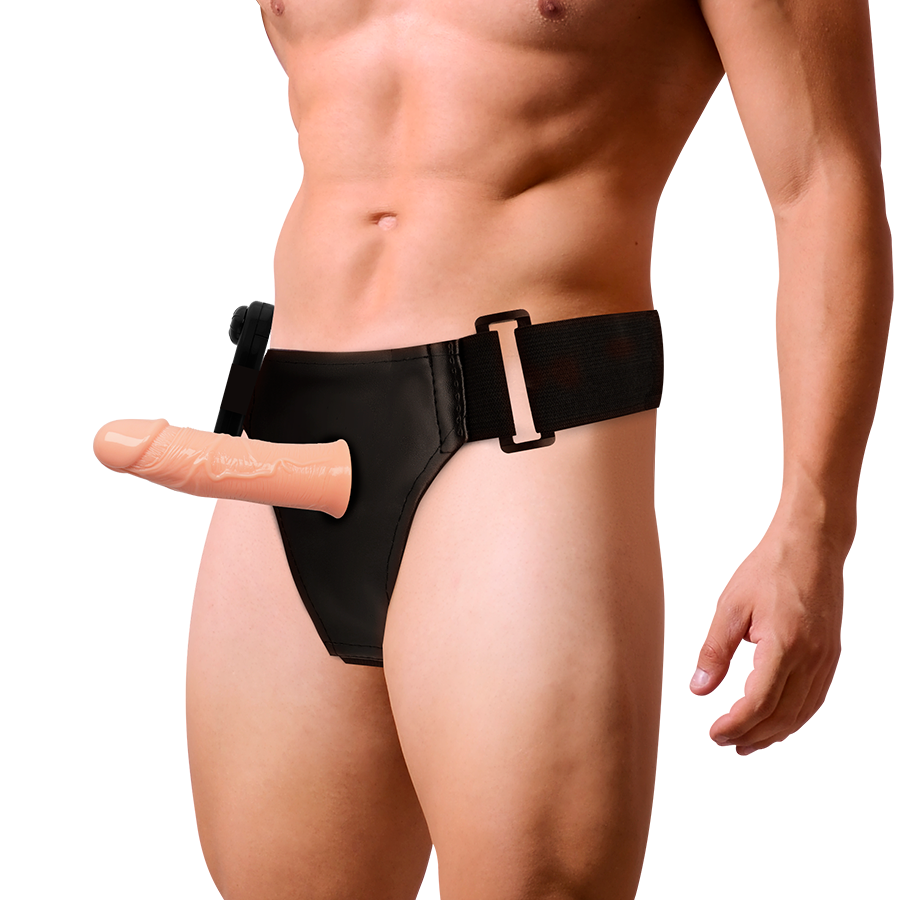 HARNESS ATTRACTION - GREGORY HOLLOW RNES AVEC VIBRATEUR 16.5 CM -O- 4.3 CM - Sensualia
