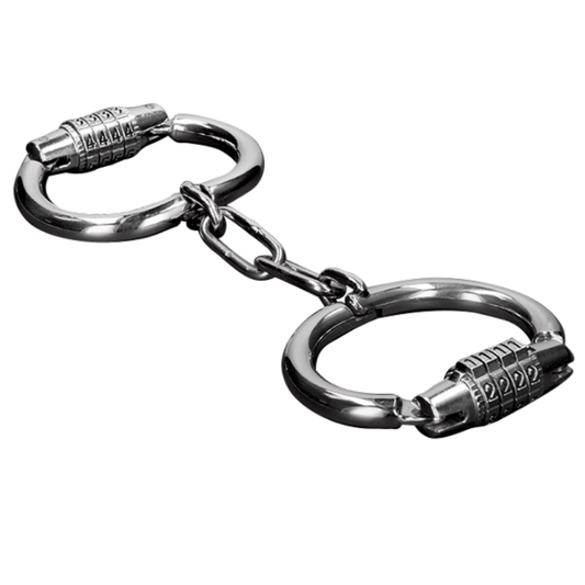 METAL HARD - MENOTTES DURES EN MÉTAL AVEC SERRURE  COMBINAISON METAL HARD