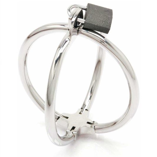 METAL HARD - MENOTTES CROISÉES , RETENUE EN ACIER INOXYDABLE METAL HARD