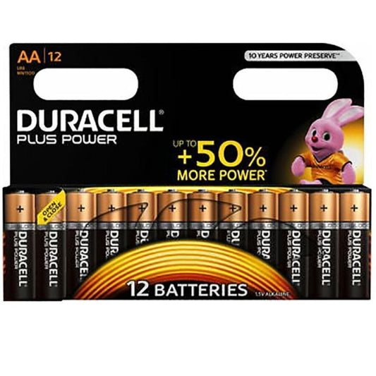 DURACELL - PILE PLUS POWER AA LR6 12UNITÉS DURACELL