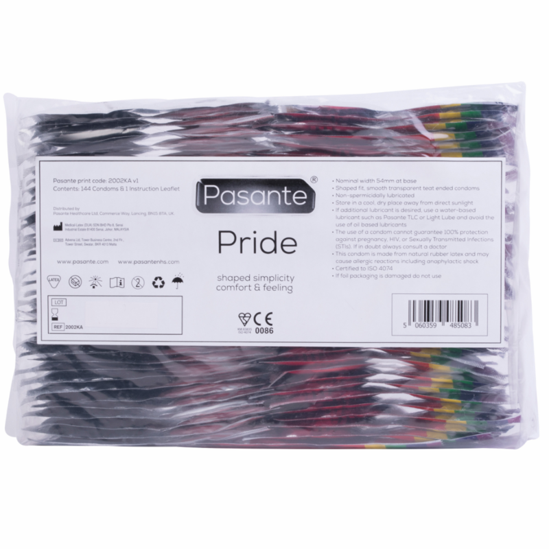 PASANTE - PRÉSERVATIFS FORMAT GAY PRIDE 144 PACK - Sensualia