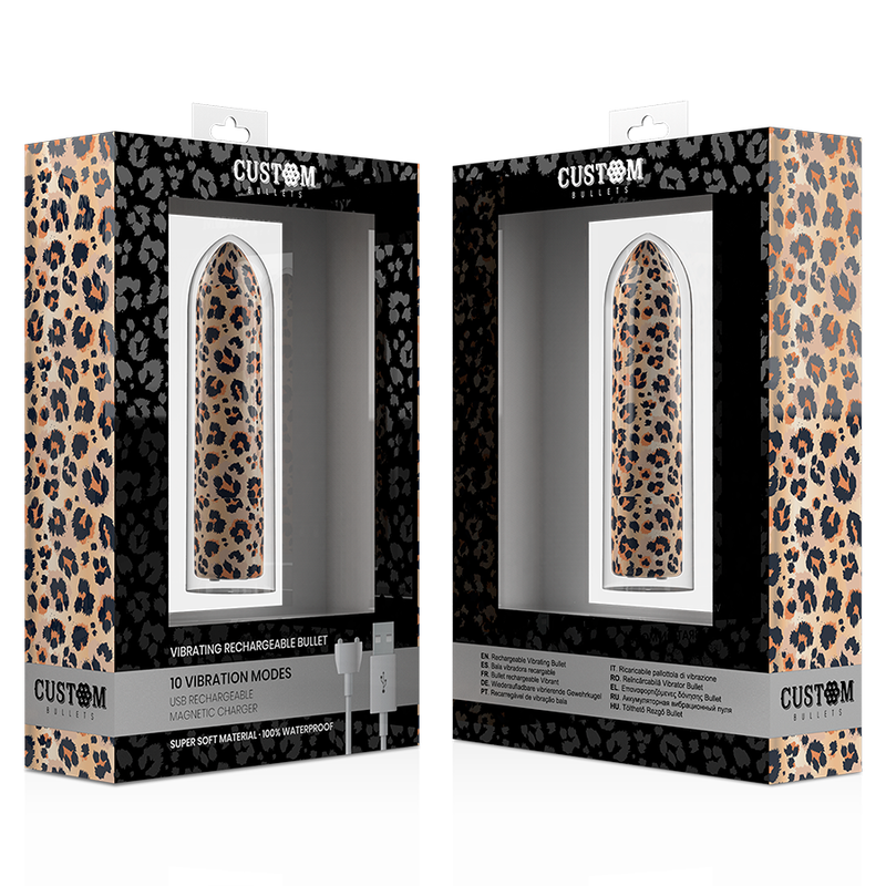 CUSTOM BULLETS - RECHARGEABLE LEOPARD 10 INTENSITIES - Sensualia