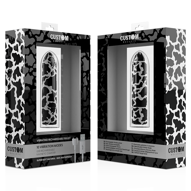 CUSTOM BULLETS - PERSONNALISÉS RECHARGEABLE VACHE 10 INTENSITIES - Sensualia