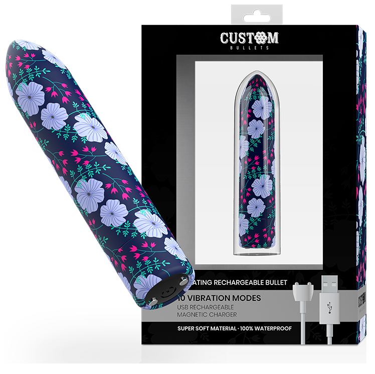 CUSTOM BULLETS - PERSONNALISÉS RECHARGEABLE PRINTEMPS 10 INTENSITIES - Sensualia