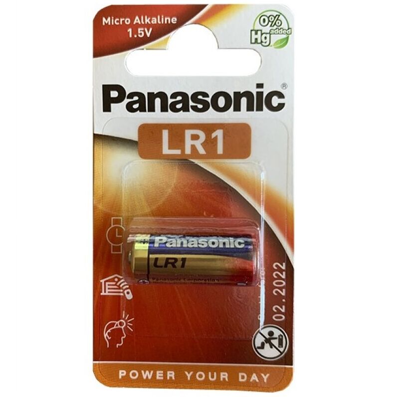 PANASONIC - ALCALINE BATTERY LR1 1.5V BLISTER 1 UNITÉ - Sensualia