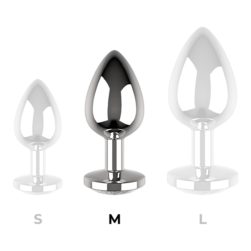 COQUETTE CHIC DESIRE - PLUG ANAL METAL COULEUR TRANSPARENT TAILLE M 3.5 X 8 CM COQUETTE TOYS