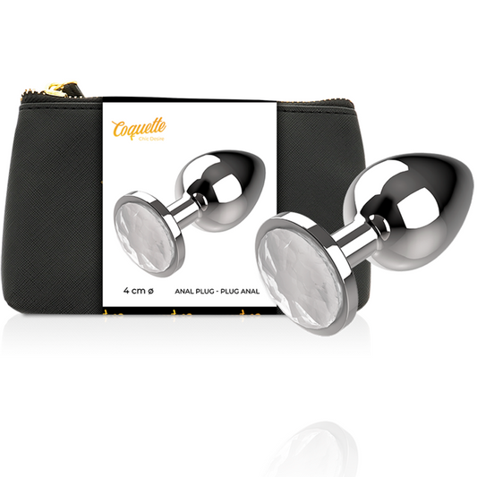 COQUETTE CHIC DESIRE - PLUG ANAL METAL COULEUR BLANC TAILLE L 4 X 9 CM COQUETTE TOYS