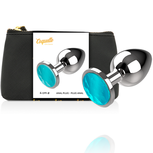 COQUETTE CHIC DESIRE - PLUG ANAL METAL COULEUR BLEU TAILLE L 4 X 9 CM COQUETTE TOYS