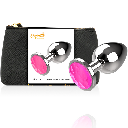 COQUETTE CHIC DESIRE - PLUG ANAL METAL COULEUR ROSE TAILLE L 4 X 9 CM COQUETTE TOYS