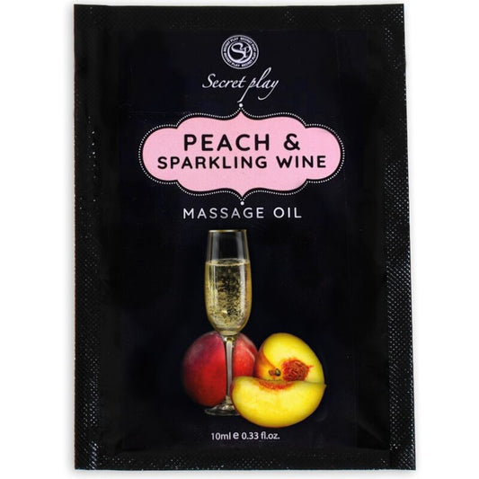 SECRETPLAY - PÊCHE & VIN MOUSSEUX HUILE DE MASSAGE SACHET 10 ML SECRETPLAY COSMETIC