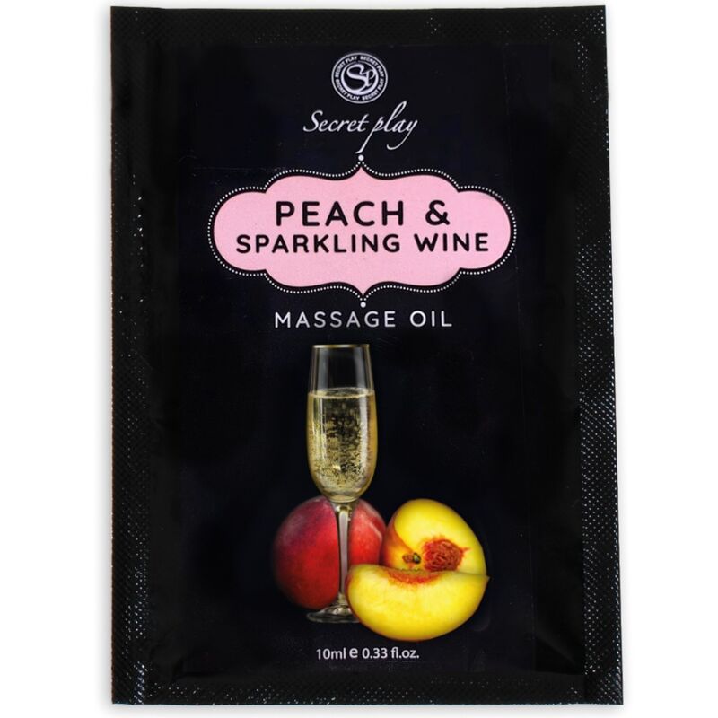 SECRETPLAY - PÊCHE & VIN MOUSSEUX HUILE DE MASSAGE SACHET 10 ML - Sensualia