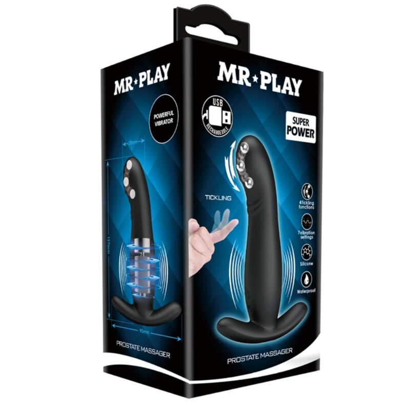 MR PLAY - MASSEUR DE PROSTATE NOIR RECHARGEABLE - Sensualia