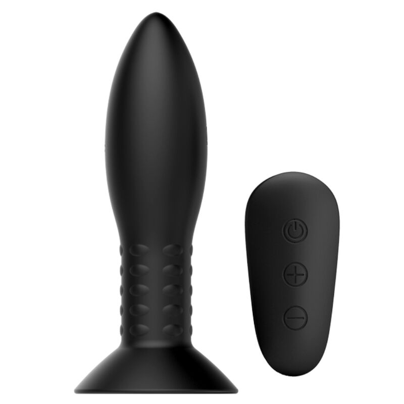 MR PLAY - PLUG AVEC TÉLÉCOMMANDE  BILLES TOURNANTES NOIRES - Sensualia