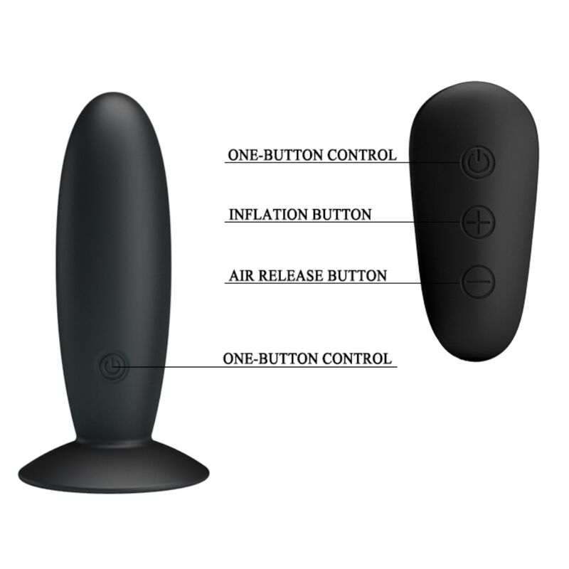 MR PLAY - PLUG ANAL AVEC TÉLÉCOMMANDE VIBRATION NOIRE - Sensualia