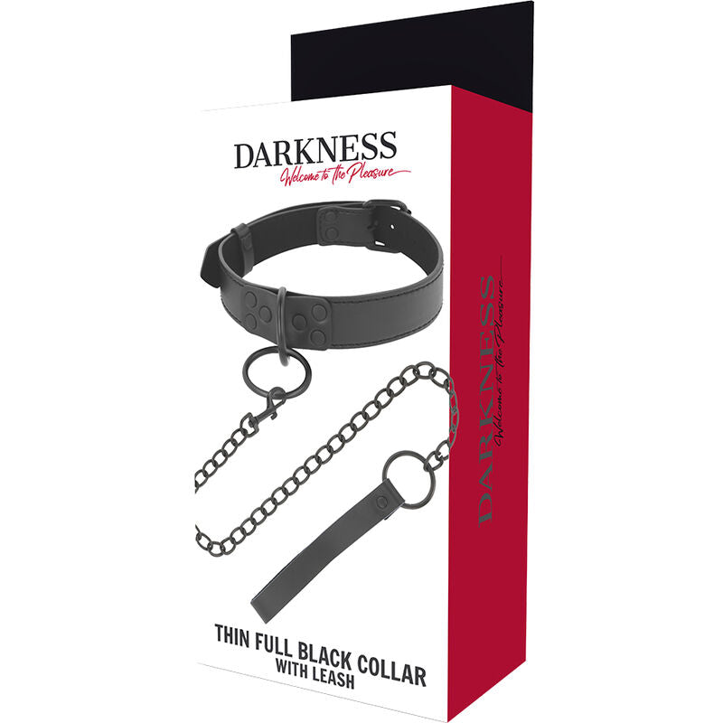 DARKNESS - COLLIER NOIR AVEC CHAÎNE - Sensualia