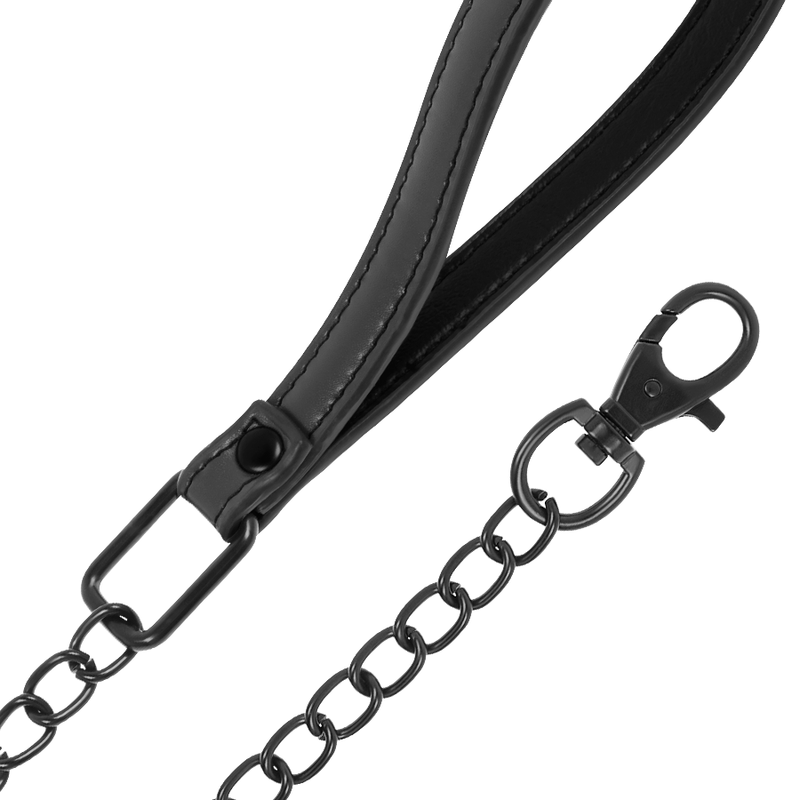 FETISH SUBMISSIVE - COLLIER CHAÎNE DOUBLURE EN NOPRÈNE FETISH SUBMISSIVE BONDAGE