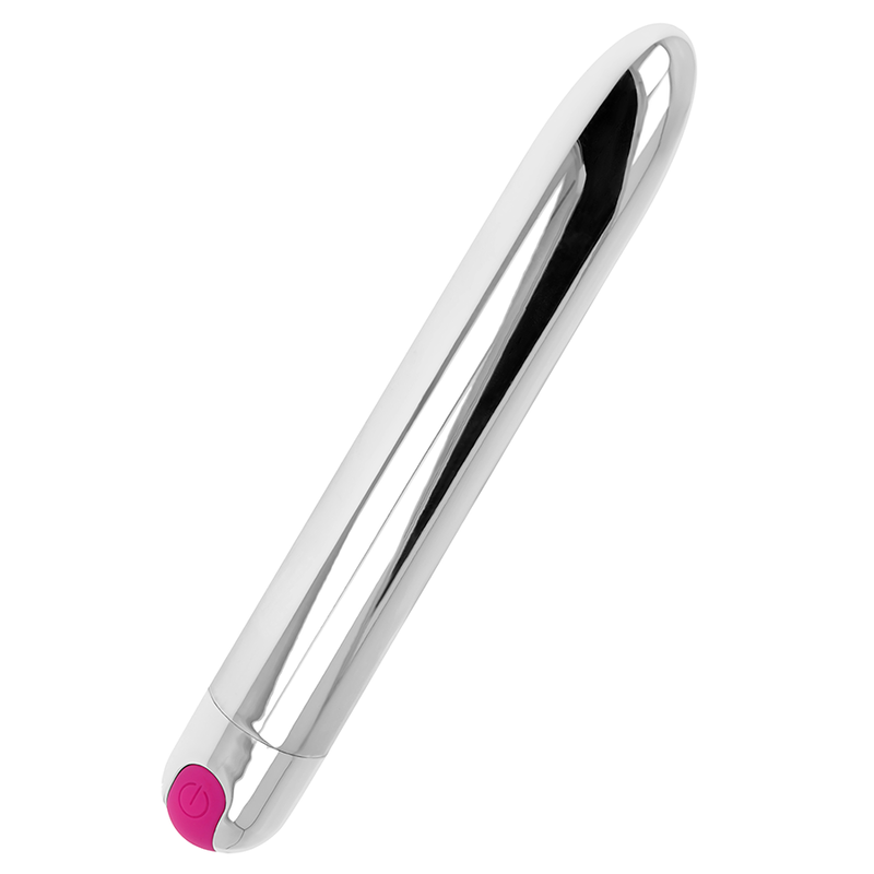 OHMAMA - VIBRATEUR ARGENT RECHARGEABLE 10 MODES 18,5 CM - Sensualia