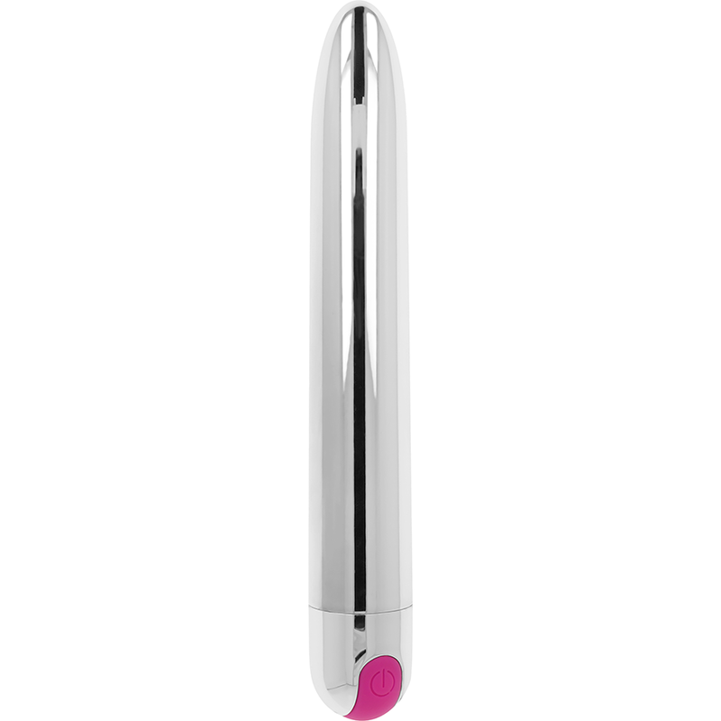 OHMAMA - VIBRATEUR ARGENT RECHARGEABLE 10 MODES 18,5 CM - Sensualia