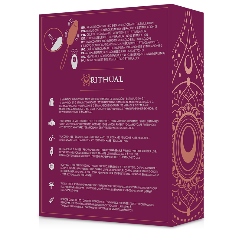RITHUAL - PRIYA EGG TÉLÉCOMMANDE G-SPOT + VIBRATION - Sensualia