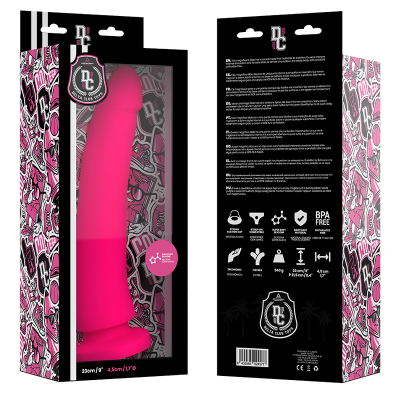 DELTA CLUB - TOYS GODE MÉDICAL ROSE EN SILICONE 23 CM -O- 4.5 CM - Sensualia