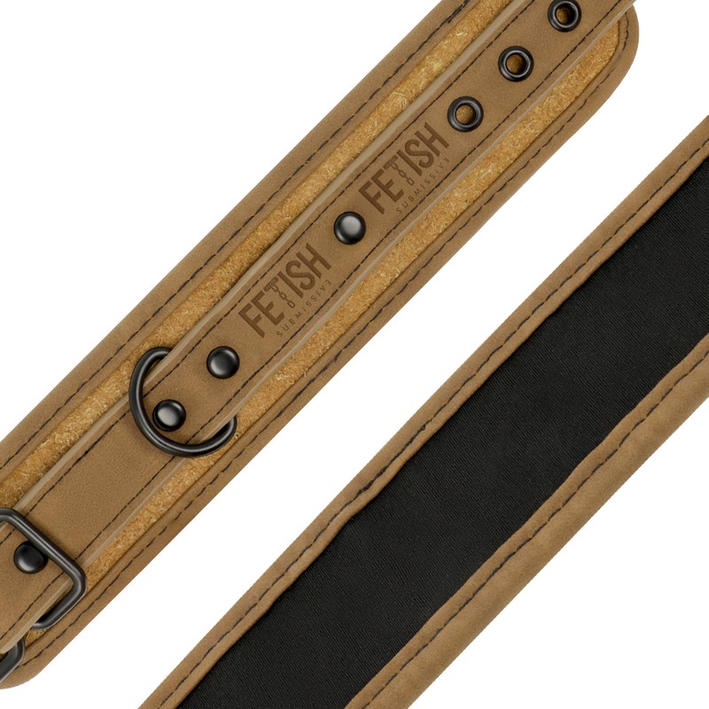 FETISH SUBMISSIVE ORIGEN - CHEVILLES EN CUIR VÉGAN AVEC DOUBLURE EN NÉOPRÈNE FETISH SUBMISSIVE ORIGIN