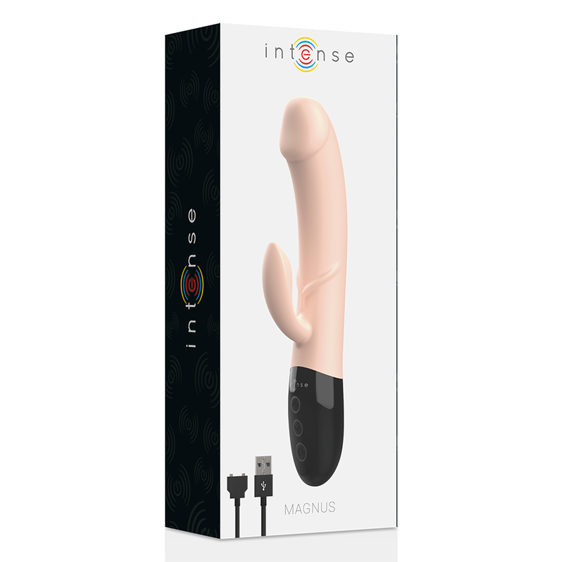 INTENSE - VIBRATEUR RECHARGEABLE NATUREL MAGNUS DUAL - Sensualia