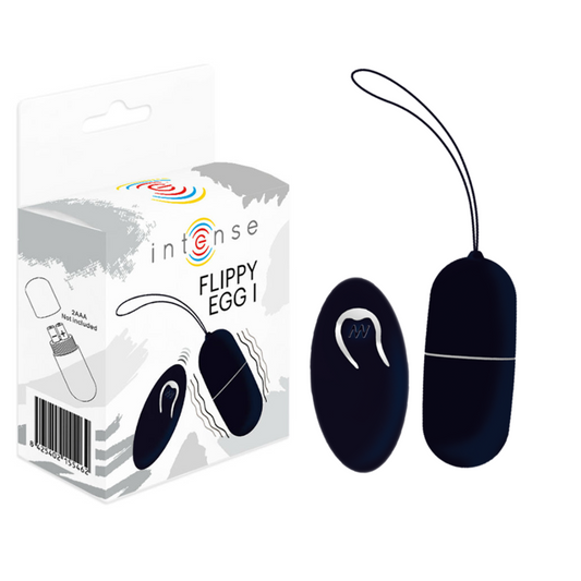 INTENSE - OEUF VIBRANT FLIPPY I AVEC TÉLÉCOMMANDE NOIR - Sensualia