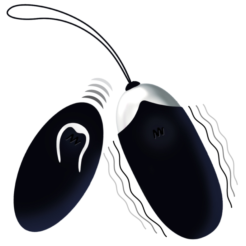 INTENSE - OEUF VIBRANT FLIPPY II AVEC TÉLÉCOMMANDE NOIR - Sensualia