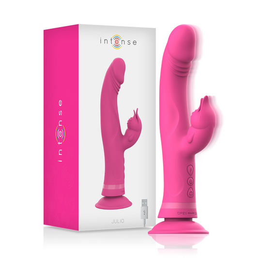 INTENSE - VIBRATEUR JULIO RABBIT SILICONE ROSE - Sensualia